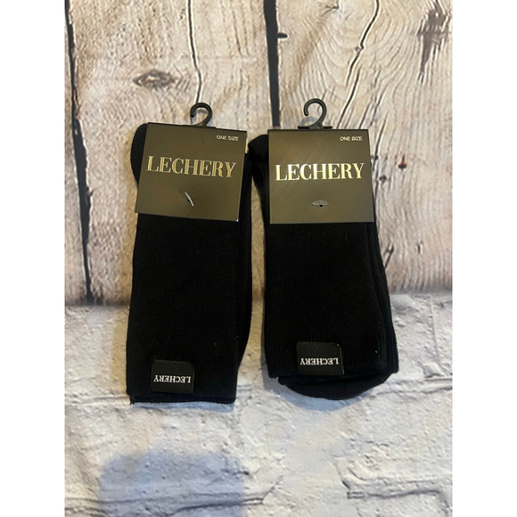 Lechery New York Accessories - NEW Unisex Lechery New York Black One Size Classic Cotton Blend Socks 2 Pack